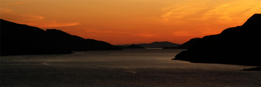 Sunset over Killary Harbour, Connemara